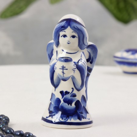 Souvenir "Angel with a jug", 12.5x5.5 cm, Gzhel