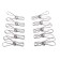 Brongs made of stainless steel (set 10 pcs.), 6 × 1.5 × 2, color chromium