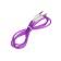 Audio Luazon, Jack 3.5 mm (M) -Jack 3.5 mm (M), transparent braid, 1 m, purple