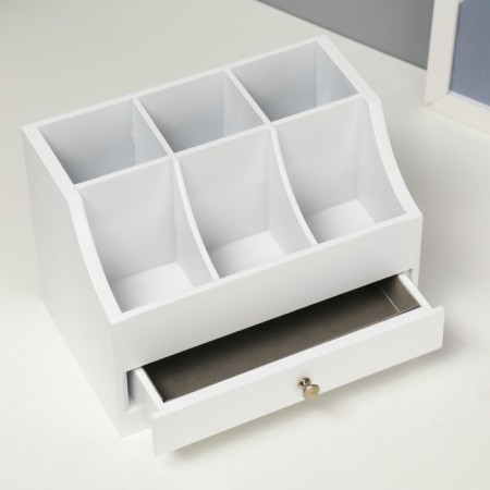 Casket wood for jewelry and cosmetics 1 box white 21x14.5x15 cm-5