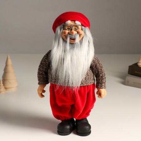 Interior doll "Grandfather Frost with glasses" 35.5 cm