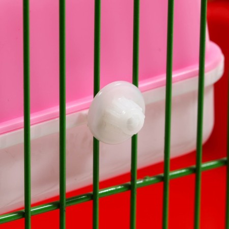 A toilet for rodents with a curly entrance, 10.4 x 8.3 x 8.6 cm, pink-4