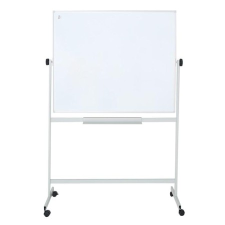 Bilateral board 100x120 cm, magnetic marker/chalk, calligrata standard, rotary on a mobile stand, in an aluminum frame, with a shelf-1