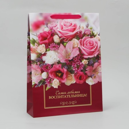 Gift Package Laminated, packaging, "Favorite Educator", l 28 x 38 x 9 cm