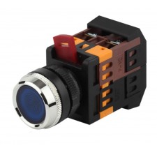 BBT30-BLFS-K07E ABLFS-22 Era button Blue D22mm Neon 240V 1Z+1R