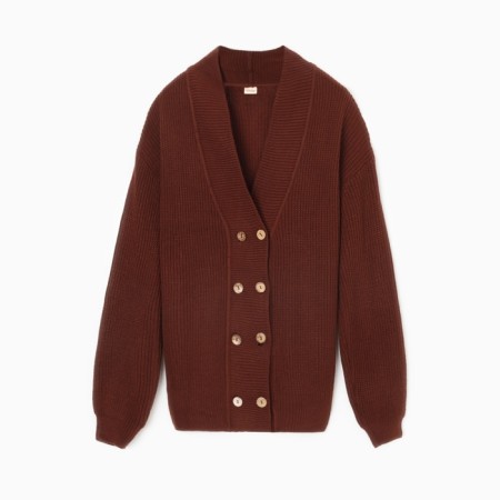 Jumper Female Minaku: Casual Collection Color Chocolate, Rr. 48-6