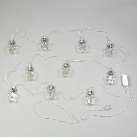 Garland “thread” 3 m with nozzles “star bulbs”, IP20, transparent thread, 80 LED, white glow, 8 modes, 220 V-2