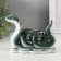 Souvenir Ceramics "Cobra Creeping" green with gold 4x11.3x8.5 cm