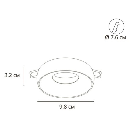 Ass-built Lamp Heze A6665PL-1CC, GU10, 50 W, 9.8x9.8x3.2 cm, chromium, white-1