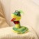 Soft toy "Snake", in dark glasses, 15 cm, green color