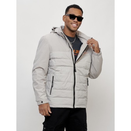 Male spring jacket, size 50, light-gray color-6