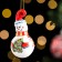 Christmas tree toy "Snowman", 6cm, ceramics