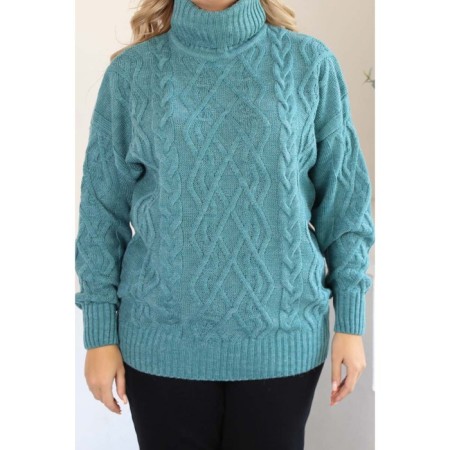 Female jumper, size 52, turquoise color-12