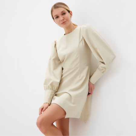 Women's dress minku: casual collection beige color, rr 44-2