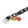 A collar with round rhinestones, 28 x 1 cm, Osh 21-25 cm, arts. The skin, black