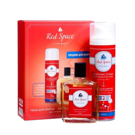 Gift set Red Space: shaving foam, 200 ml + lotion after shaving, 100 ml