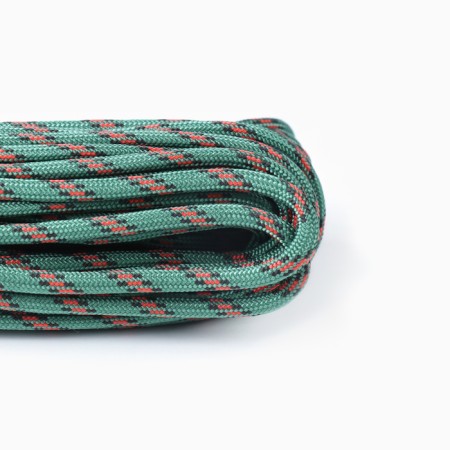 Paracord 550, green with red, D - 4 mm, 10 m-1