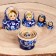 Doll "gzhel", dark blue dress, 5 puppet, 10 cm