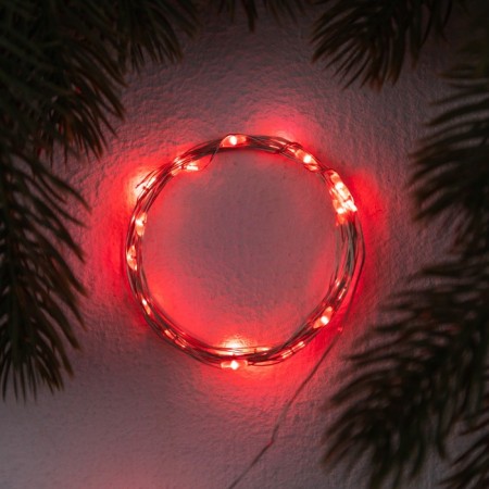 Rosa thread. IP20, 2 m, N.S. LED (1608) -20-4.6V, AG13x3 (in the set), 3 modes, glow red glow