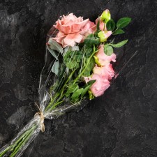 Package for flowers, cone, 12+45*60cm, transparent