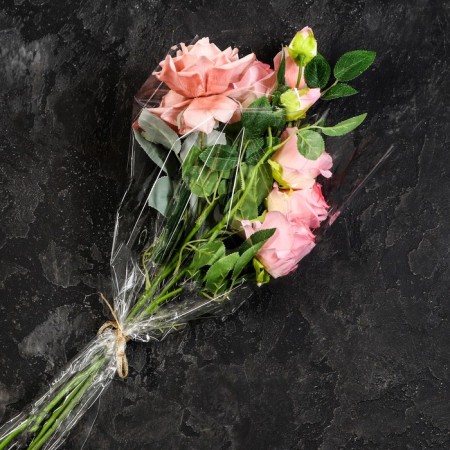 Package for flowers, cone, 12+45*60cm, transparent