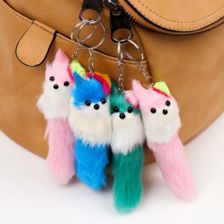 Fluffy on the ring "in a rainbow hat with a rhinestone", mix-2