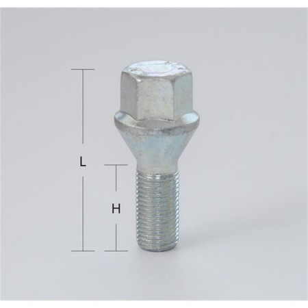 Bolt M12x1.75, 55/27, Hex19, cone, zinc