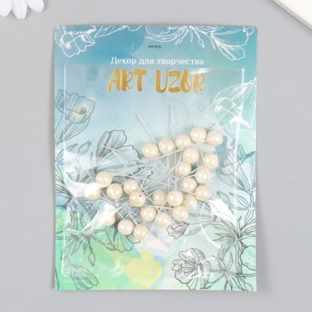 Decor for creativity "Pearl ball" d = 1 cm set of 25 pcs 5.5x1x1 cm-4