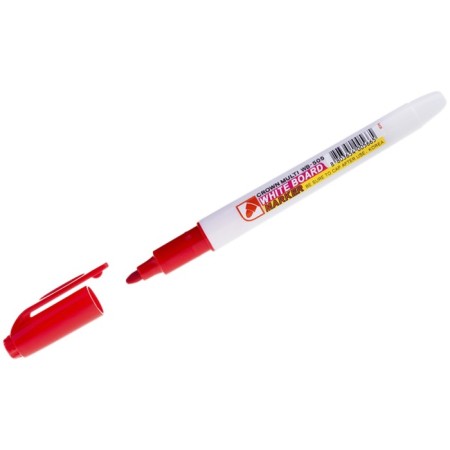 Marker for white boards 2.0 mm, Crown Multi Board Slim, bullet, red-3