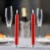 A set of LED candles, red, 2 × 25 × 2 cm, plastic, wax, batteries AAAX2 (not in the kit), glow warm white, 2 pcs.