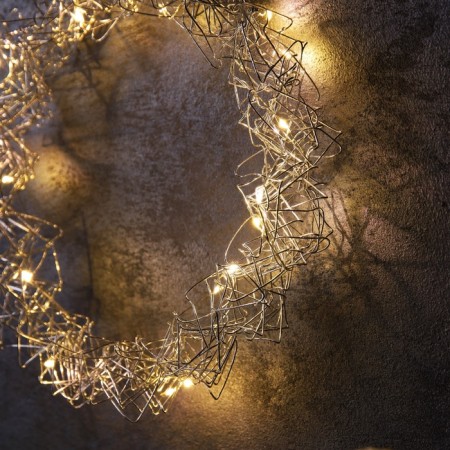 LED figure "Wreath" 25x25x6 cm, 15 LED, AAX2 batteries (not in the kit), glow warm white-2