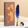 Gift set 3B1 "Artifact": feathers, ink, tips, blue
