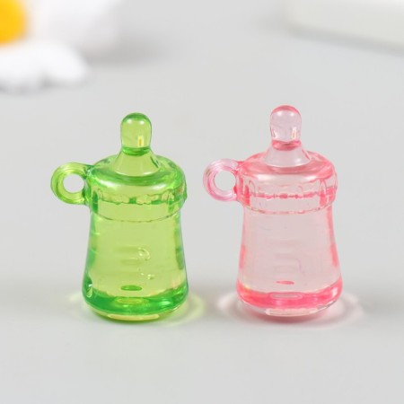Decor for creativity plastic "Bottle" transparent color set of 20 g 1.7x1.7x3.4 cm-1