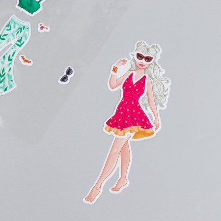 Plastic sticker "Dress the doll. Summer" 15x20 cm-2