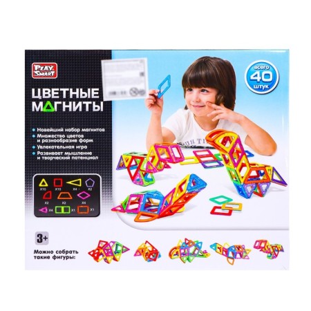 Designer magnetic "colored magnets", 40 parts-4