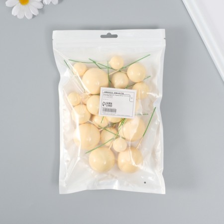 Decor for creativity "Balls Yellow" d = 2; 3; 3.5 and 4 cm set 20 pcs-5