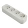 The jacket of the extension cord Universal E304, four-seater, ABC plastic, with grounding