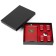 Gift set 6 in 1 "Eagle": Flyage 270 ml + 4 glasses in the skin, funnel