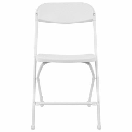 Folding stool Brabix Golf CF-002, white frame, white plastic-1