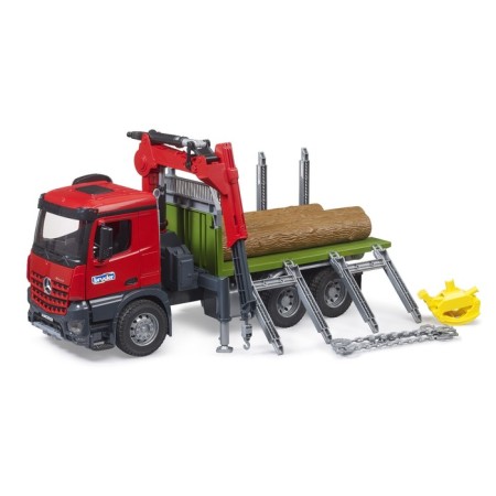 Bruder Mercedes truck for forest transportation, with logs-6