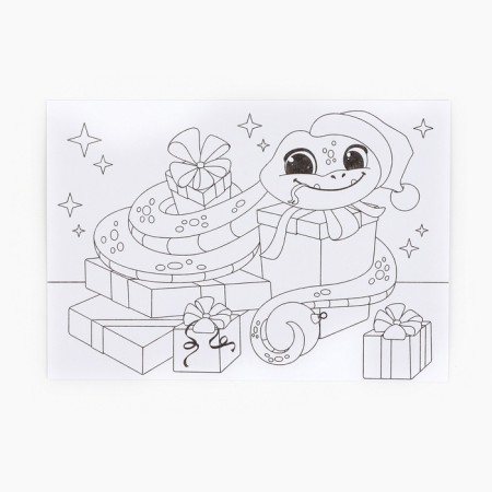 New Year's coloring anti -stress. Postcards for inspiration "Waiting for the New Year", A6-14