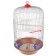 Bird cage is round, three -tier welded, large pallet, 40 x 77 cm, mix of flowers