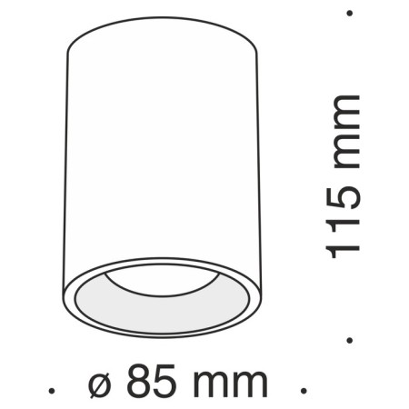 Technical C012CL-01W ceiling lamp, 1xgu10, 50W, 8.5x8.5x1.5 cm, white color-2