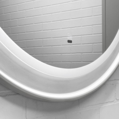 Mirror Comforty "Yerevan-70" LED backing, contactless sensor, white matte-2