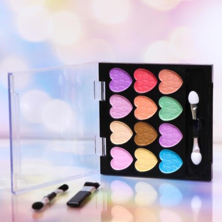 Cosmetics set for girls: shadows, brush, applicator-2