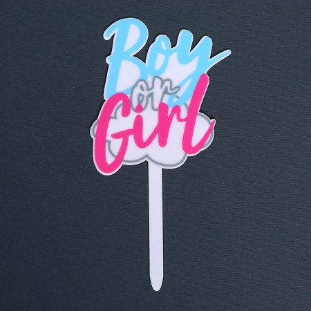 Topper acrylic Boy or Girl-1