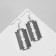 Earrings metal "razor", silver color