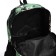 School backpack from textiles on lightning, 3 pockets, green