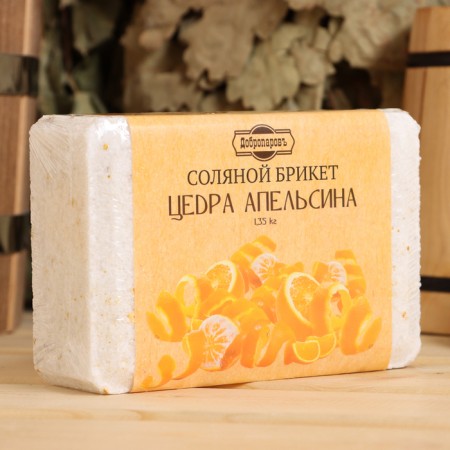 Salt briquette "Orange Zestra", 1.35 kg "Dobroparov"-1