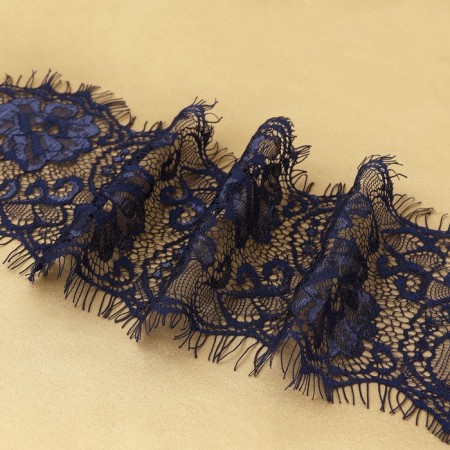 Lace cilia, 105 mm × 9 ± 0.5 m, in Bobin 3 pcs 3 m, the color is blue-4